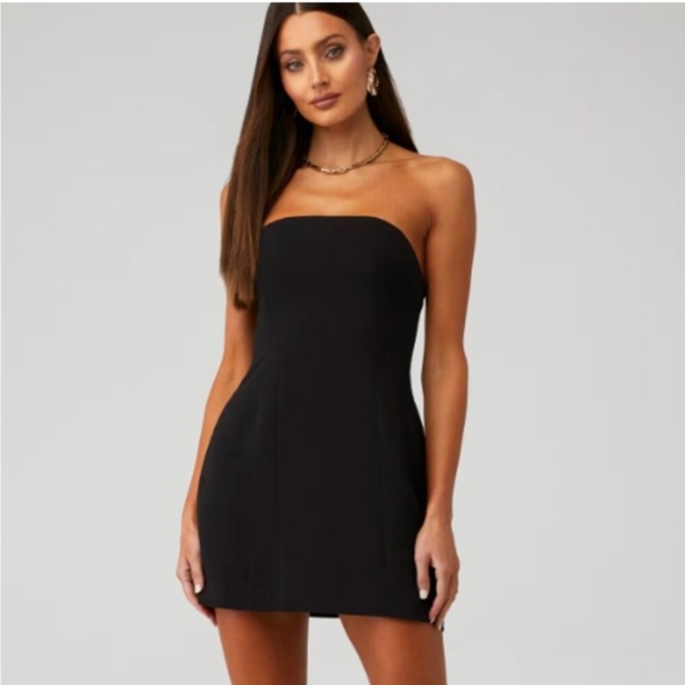 Nonchalant The Label Dress Erin Mini Strapless in Black